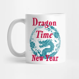Dragon Time: Festive Illustration with Chinese New Year Dragon Mug